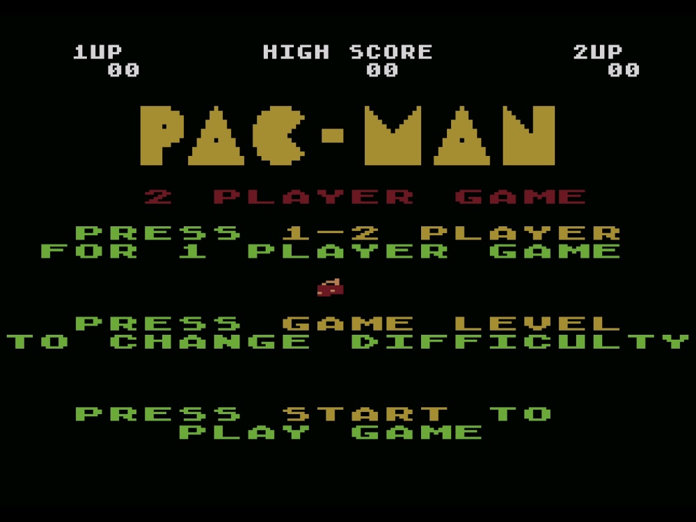 Title Screen of Pac Man for Atari 5200